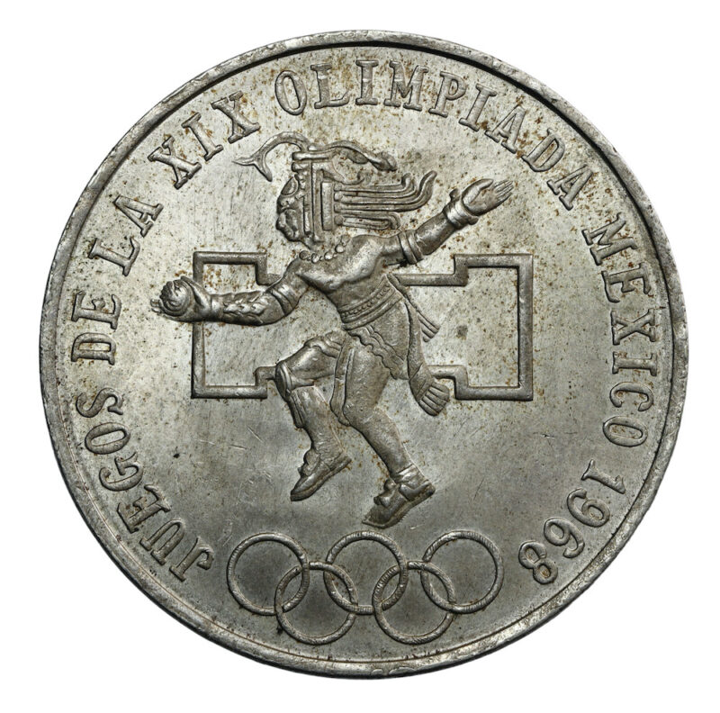 25 Pesos 1968, XIX Summer Olympics Mexico. Sold. - colonialcollectables ...