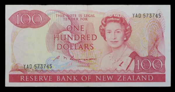 New zealand one hundred dollars 1985 to 1989