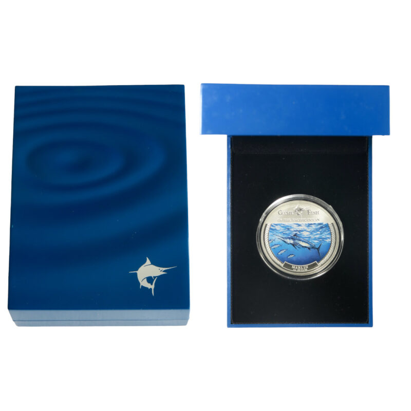 Fiji, Game Fish, Marlin, silver proof coin 2009 - colonialcollectables ...