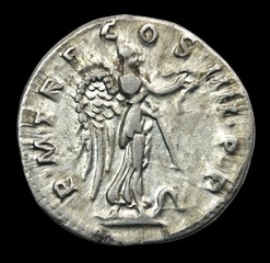 Trajan denarius with victory reverse